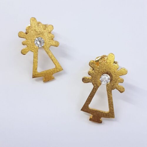 Joyas Online • Joyería J. Hernández • Pendientes Virgen del Pilar Baño de Oro