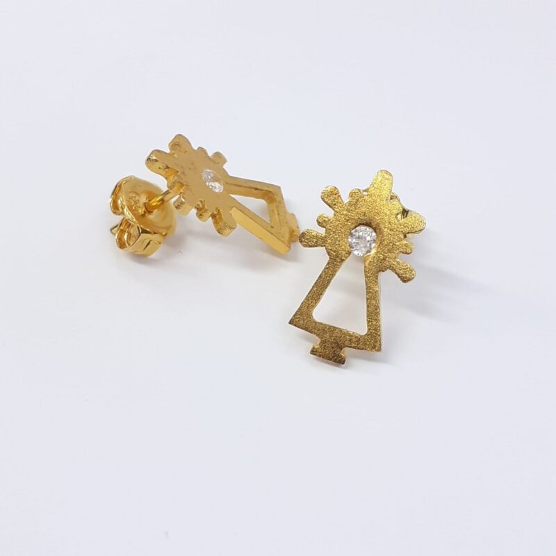 Joyas Online • Joyería J. Hernández • Pendientes Virgen del Pilar Baño de Oro