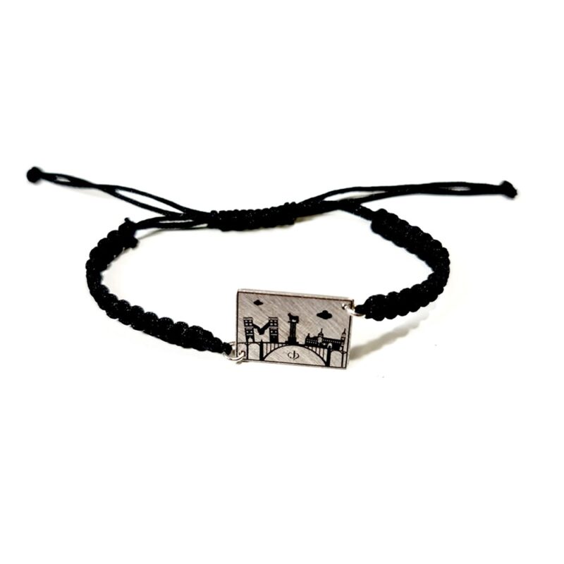 Joyas Online • Joyería J. Hernández • Pulsera Postal Teruel Macramé Negro