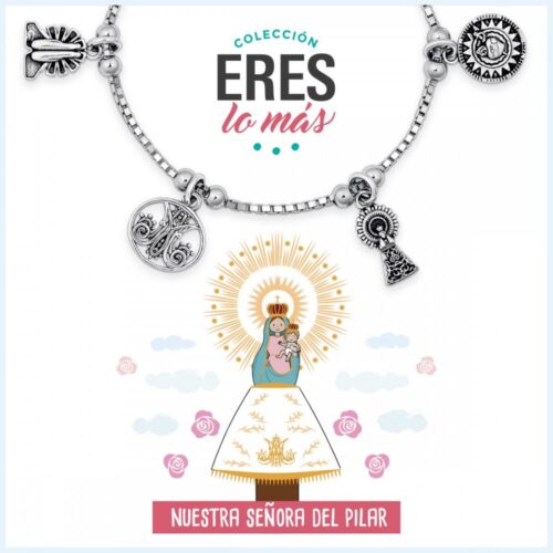 pulsera virgen del pilar plata 925mm